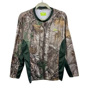 Habit Camo Green Long Sleeve Lightweight Outdoors Hunting‎ Shirt Men's Size L